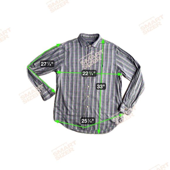 Polo Ralph Lauren Mens Plaid Button‎ Down Shirt Size L Green Long Sleeve Pony - Picture 2 of 7